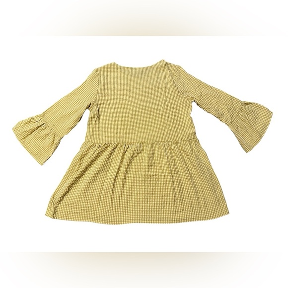 Lumiere Women’s Yellow Gingham Blouse Size Large - Picture 4 of 6